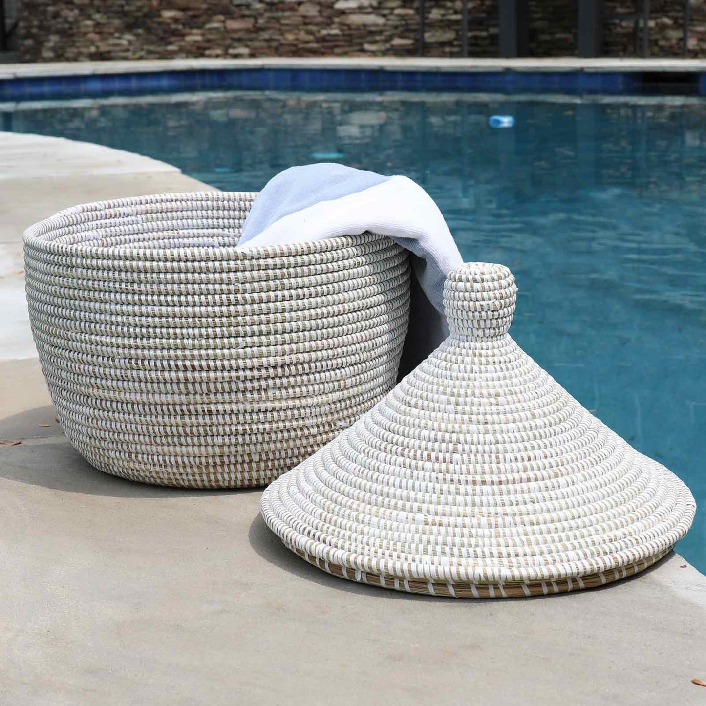 Gourd Lid Storage Basket 13 x 15 inch / Multiple Color Options