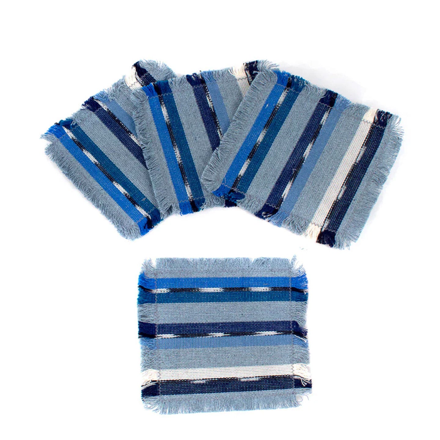 Striped-Recycled-Blue-Denim-Cotton-Coaster