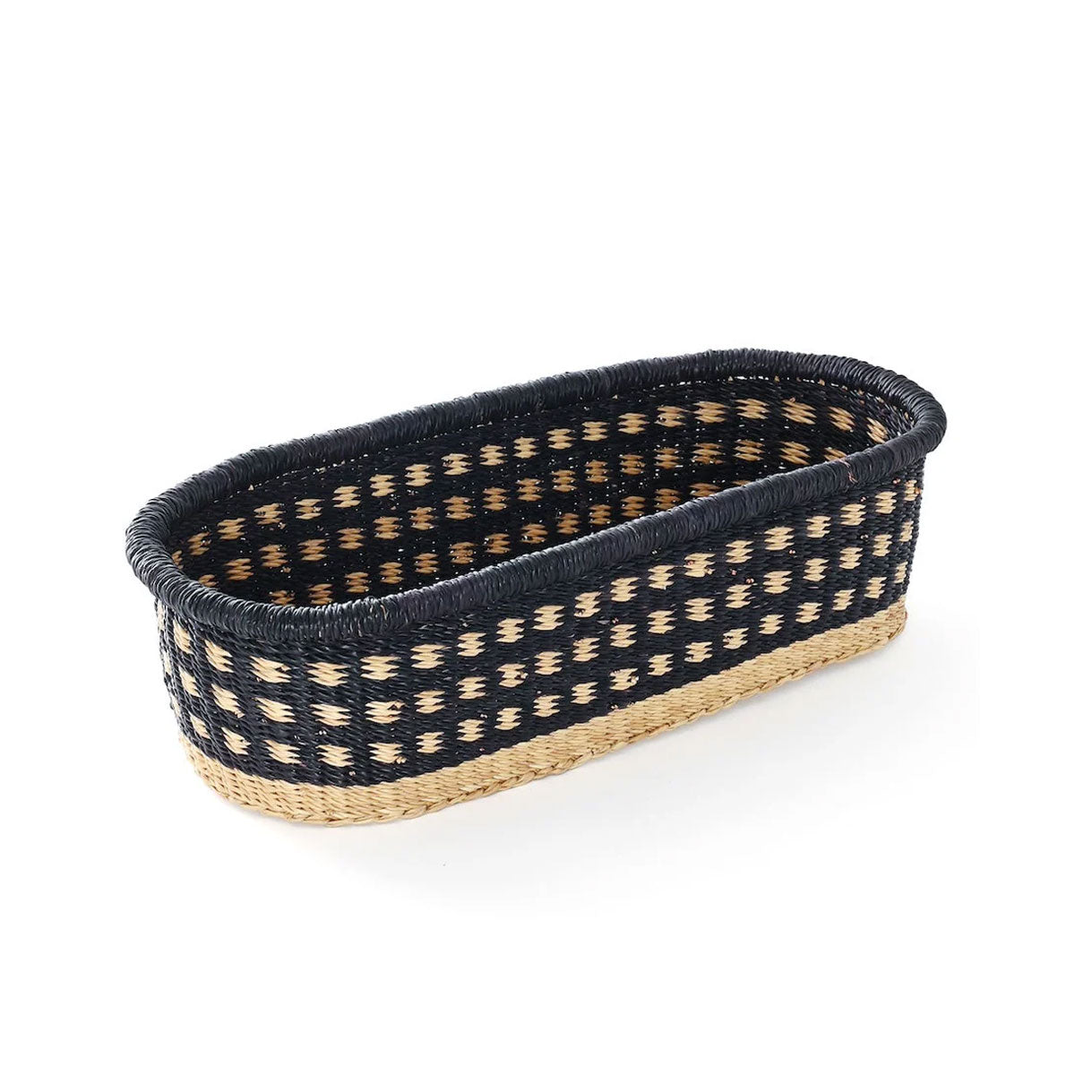 black-and-brown-long-storage-shelf-basket