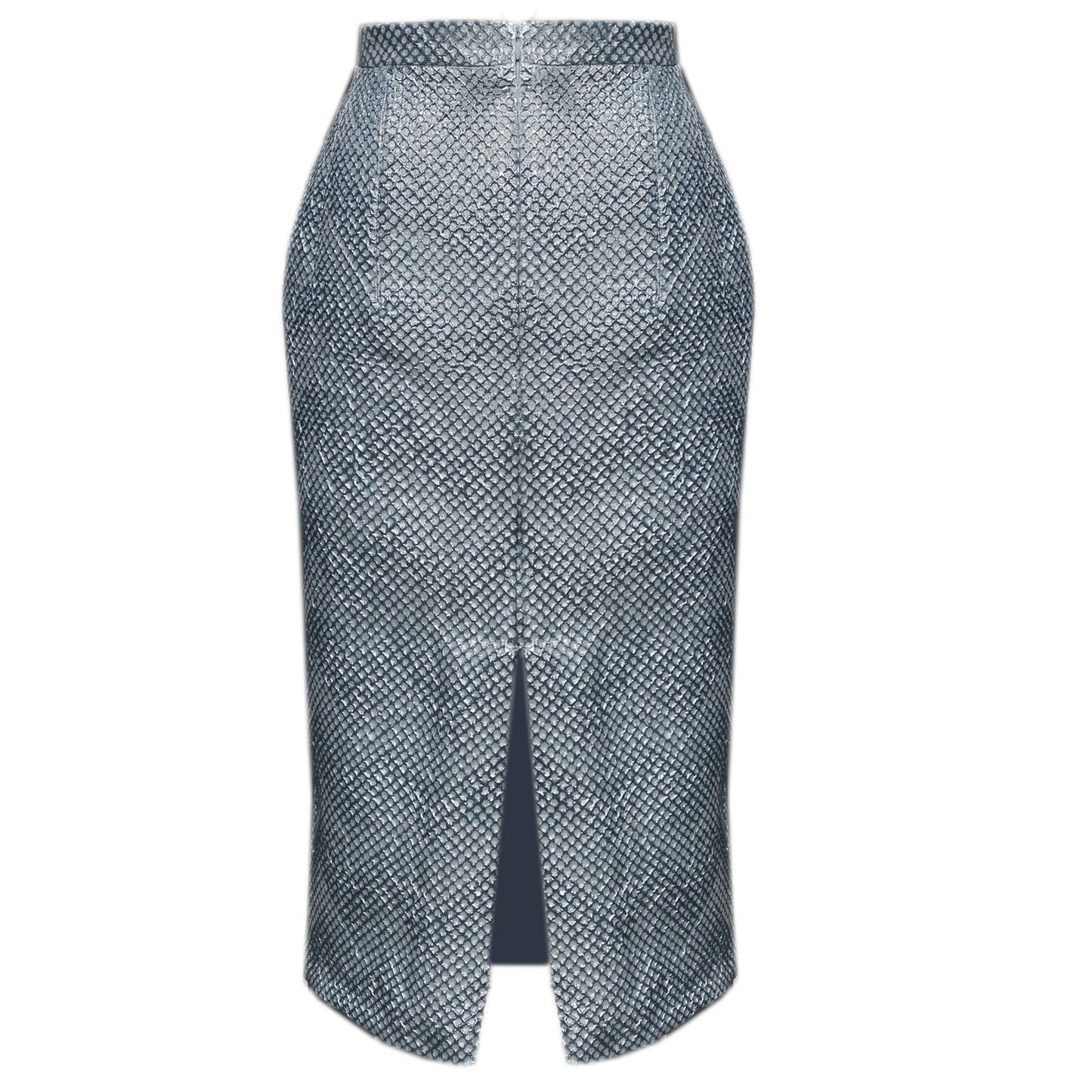 Custom Length Diamond Quilted Pencil Skirt
