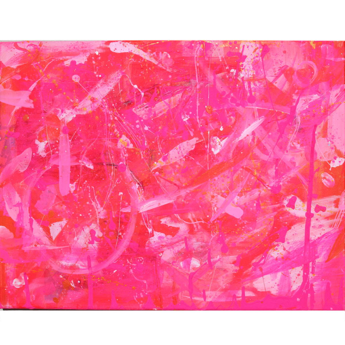 Positively Pink Abstract Painting 1/1 by Kate Stoltz