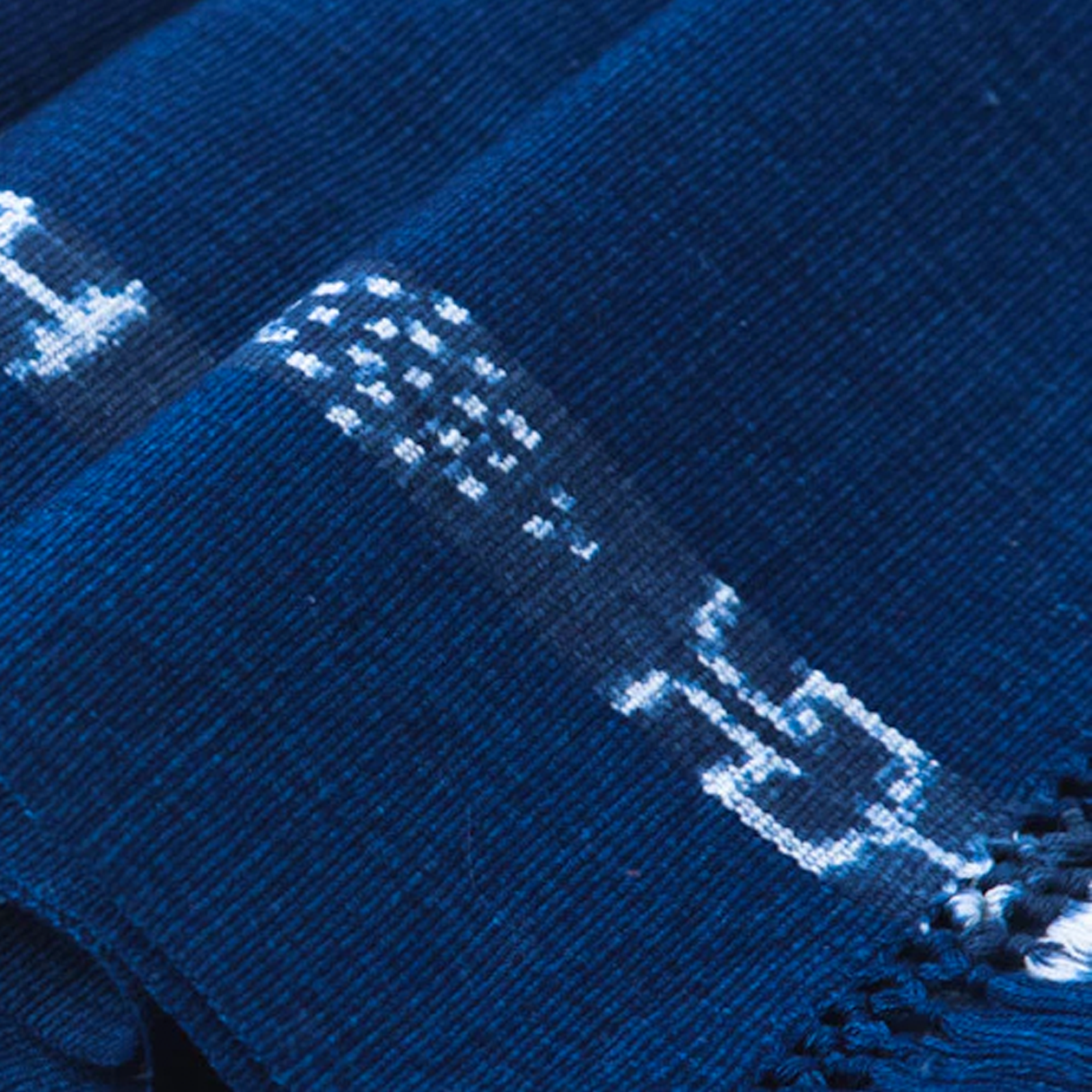 dark-indigo-blue-navy-handwoven-fair-trade-Guatemelan-table-runner-with-fringe