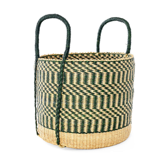 Palm Green Decorative Floor Basket