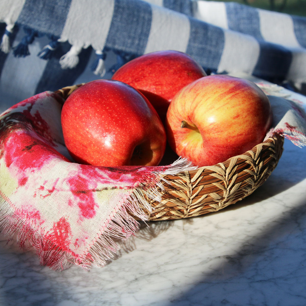 handwoven small serving basket 