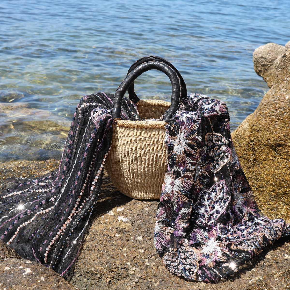 Beach Town Basket Tote