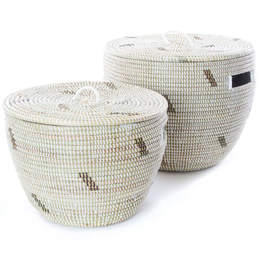 Decorative Flat Lid Storage Basket