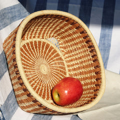 large handwoven basket 