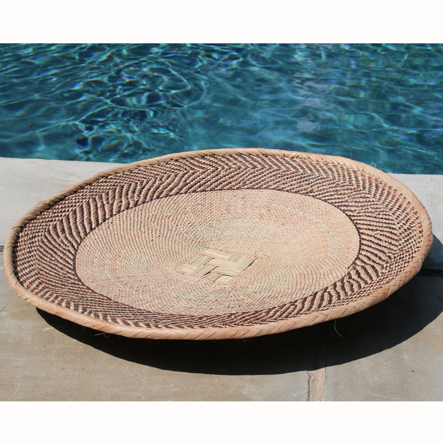 Large 22" Herringbone Large Serving or Wall Basket