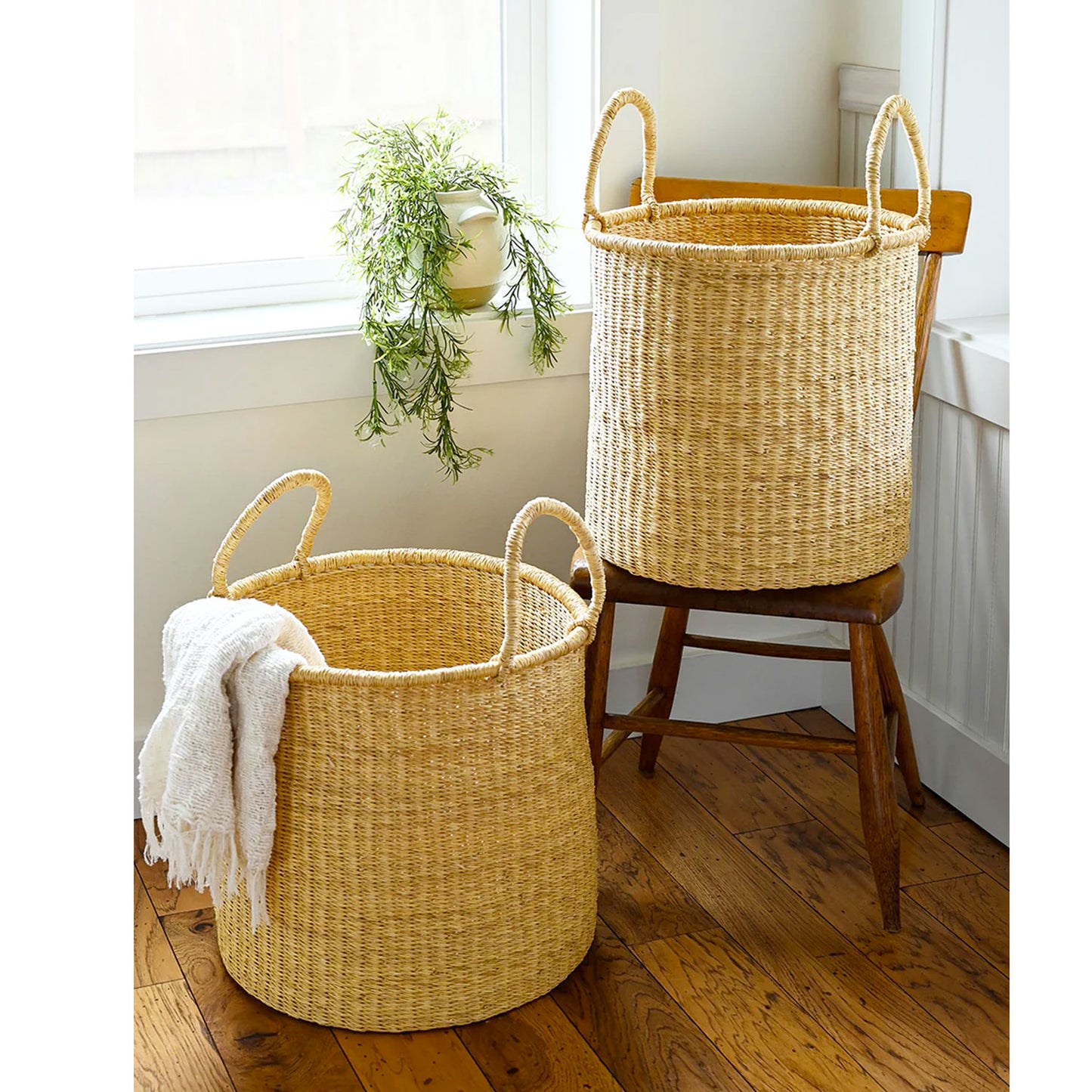 Large Elephant Grass Storage Basket
