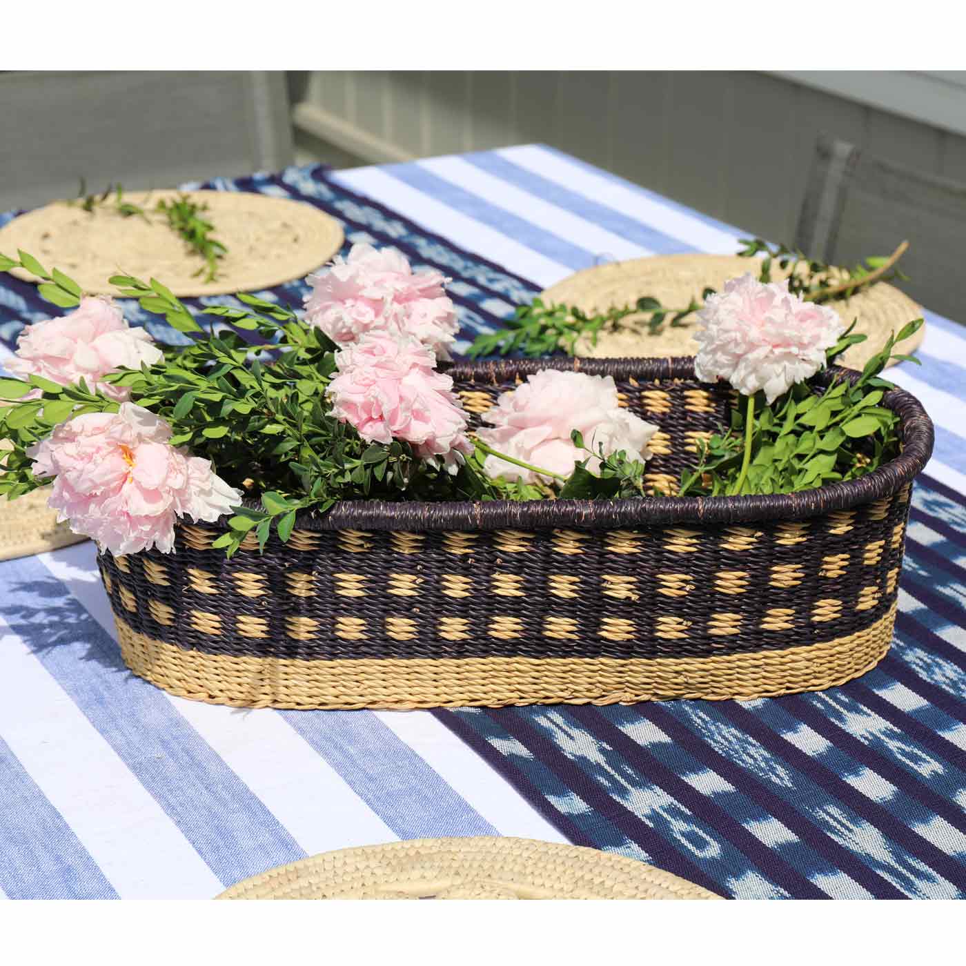 Blue and White 100% Cotton Table Runner