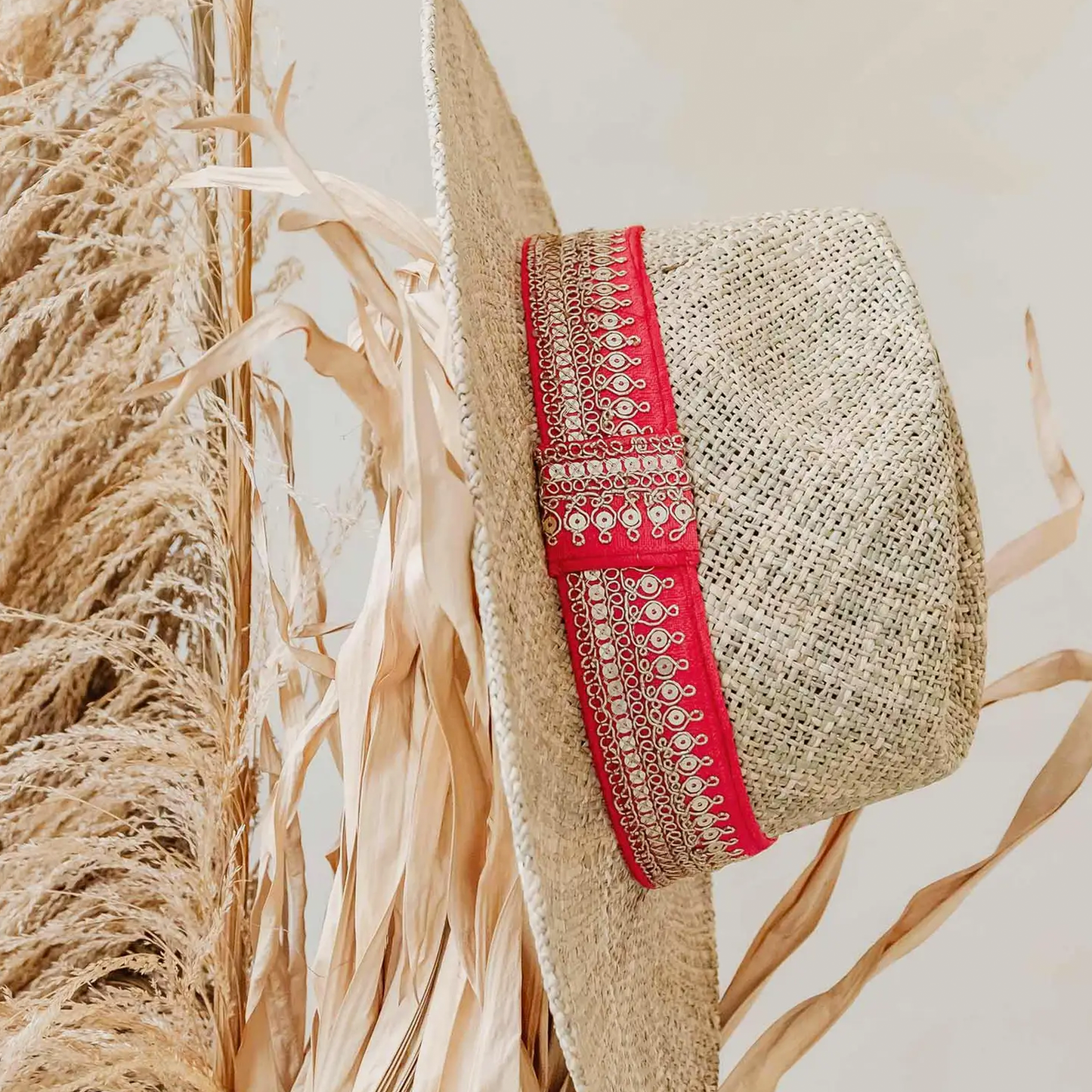 natural-straw-fedora-hat-with-fuchsia-red-pink-gold-band-hat