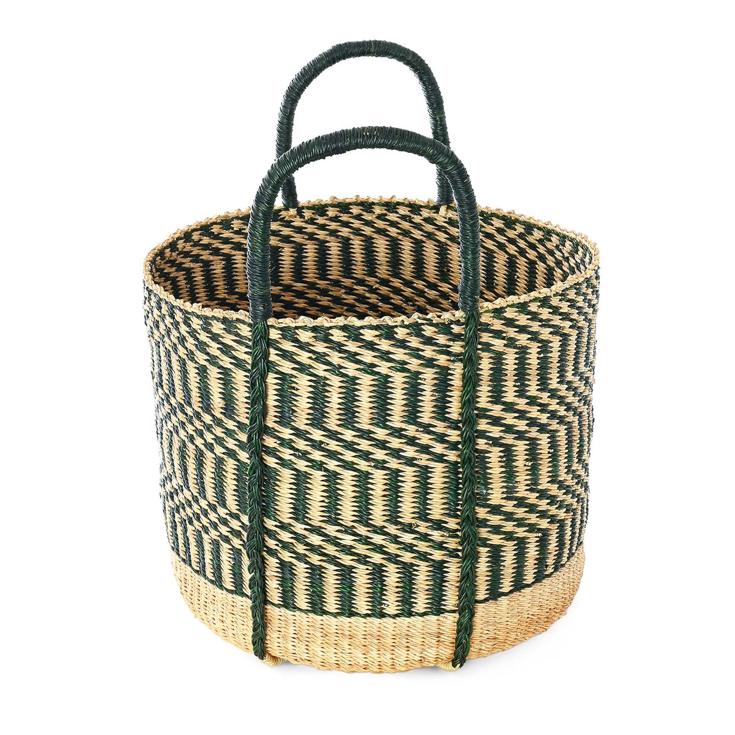 Palm Green Decorative Floor Basket