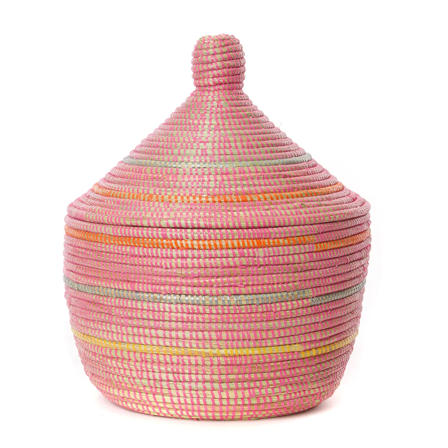 Storage Basket with Gourd Lid 13 x 15 inch / Multiple Color Options