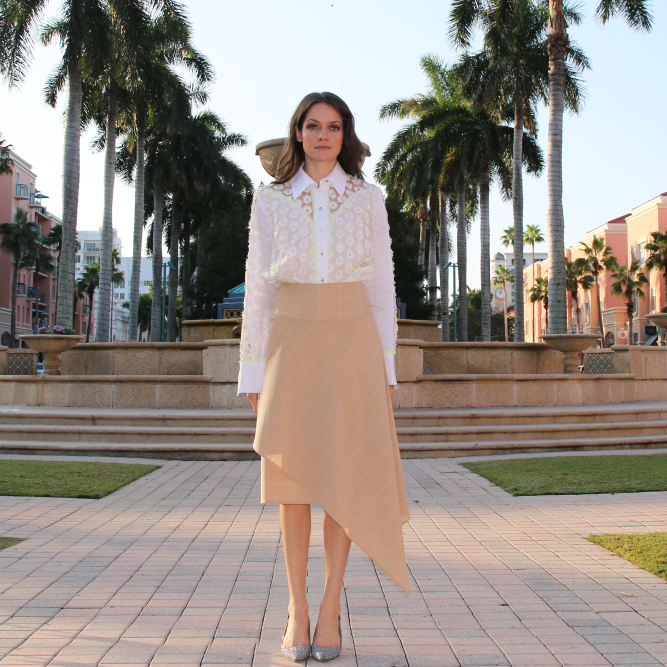 Buttercream Italian Wool Skirt