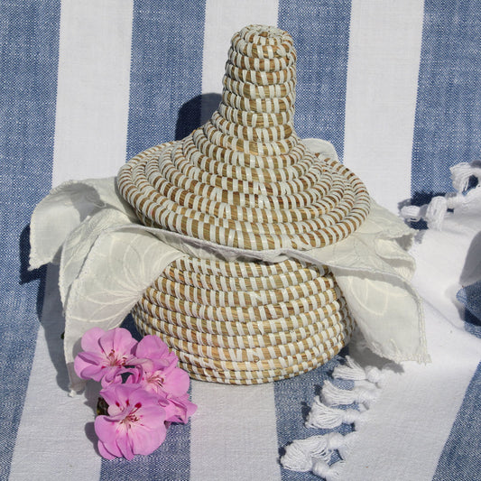 Cotton Lined Mini Lidded Gift Basket