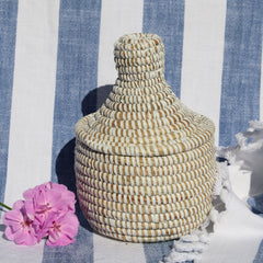 Cotton Lined Mini Lidded Gift Basket