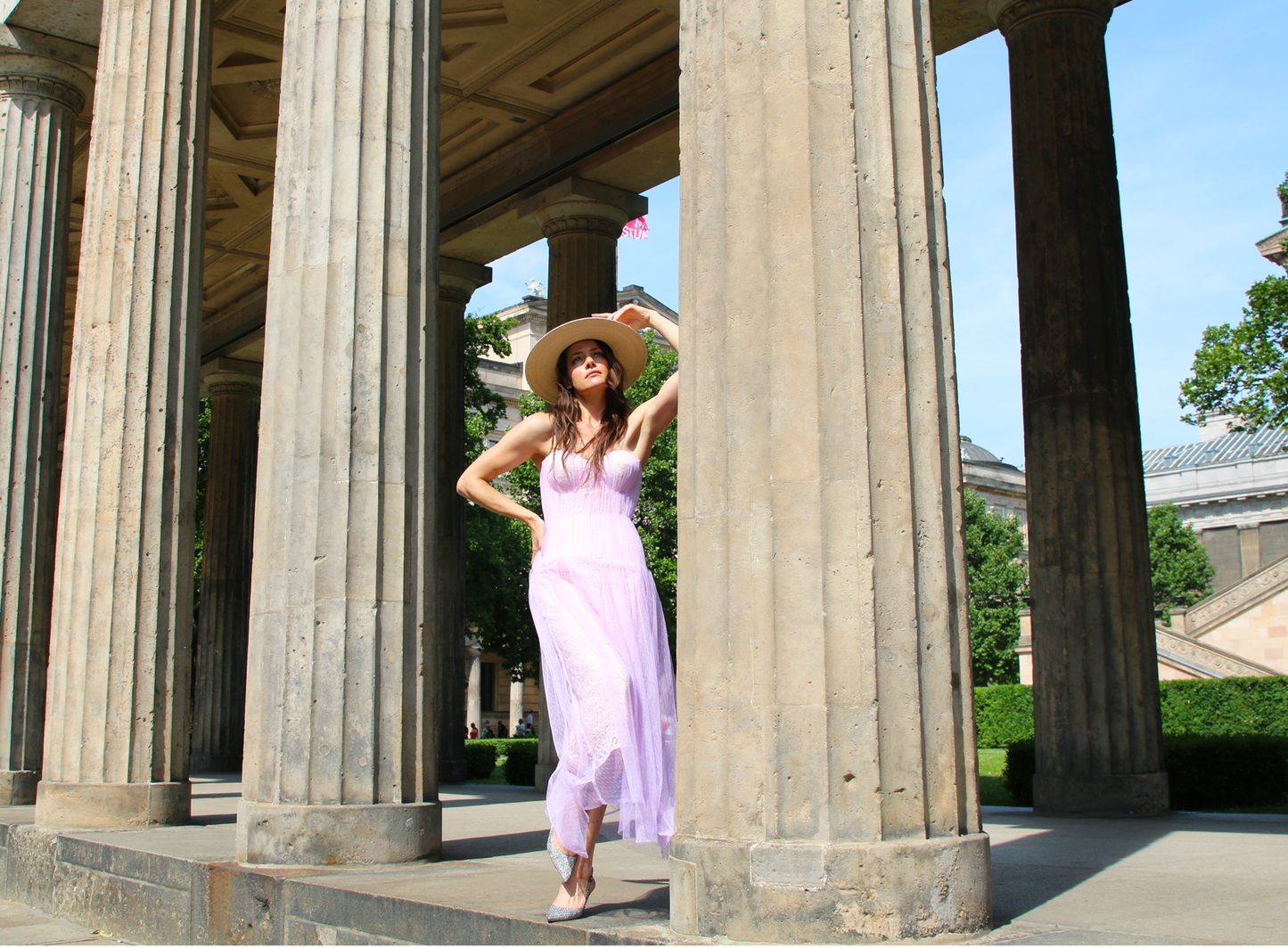 Lavender Tulle Lace Garden Gown