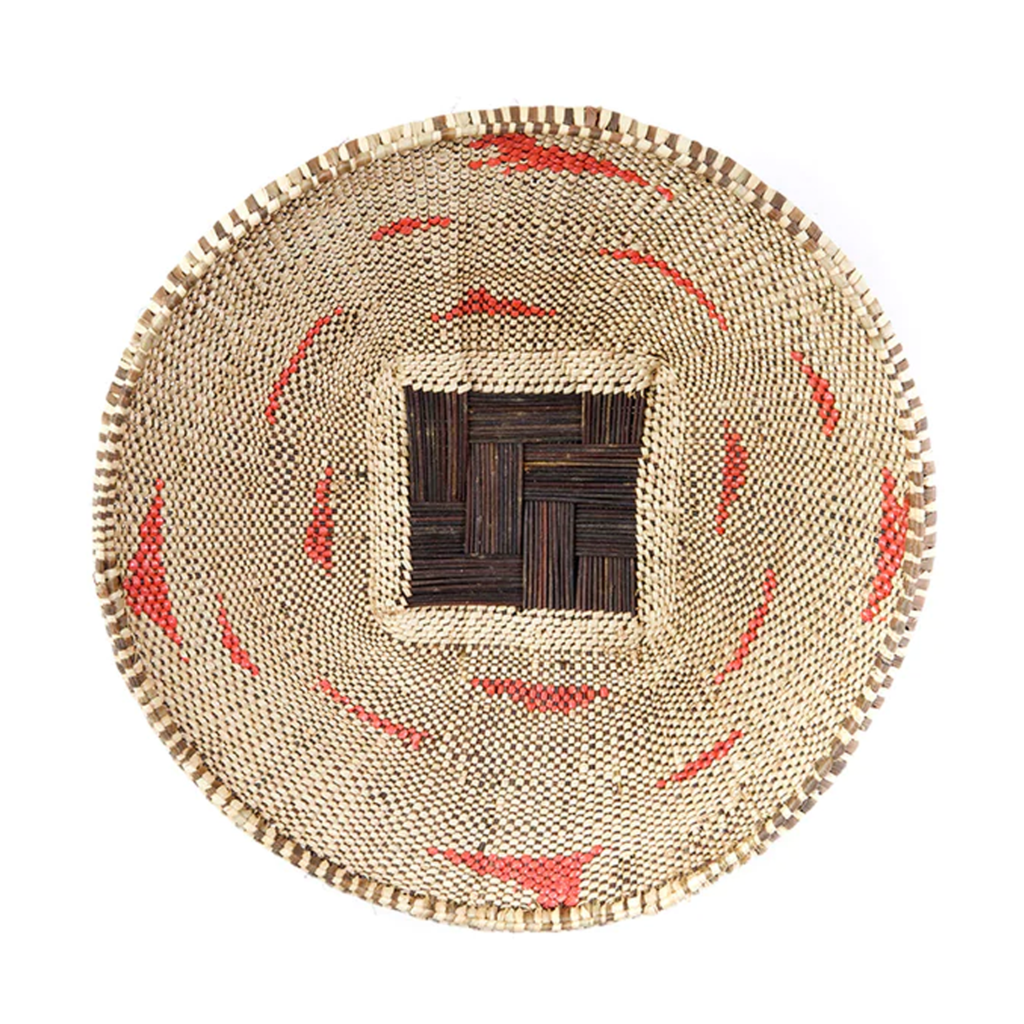 upcycled-fiber-beige-and-red-wall-decorative-basket