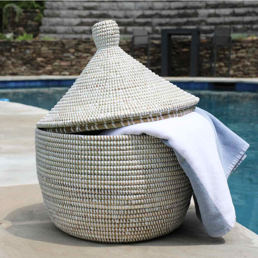 Gourd Lid Storage Basket 13 x 15 inch / Multiple Color Options
