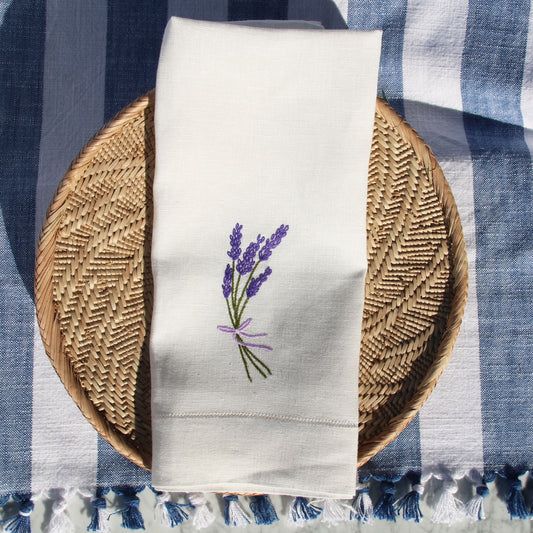 white-natural-linen-hand-embroidered-lavendar-napkin-hand-towel