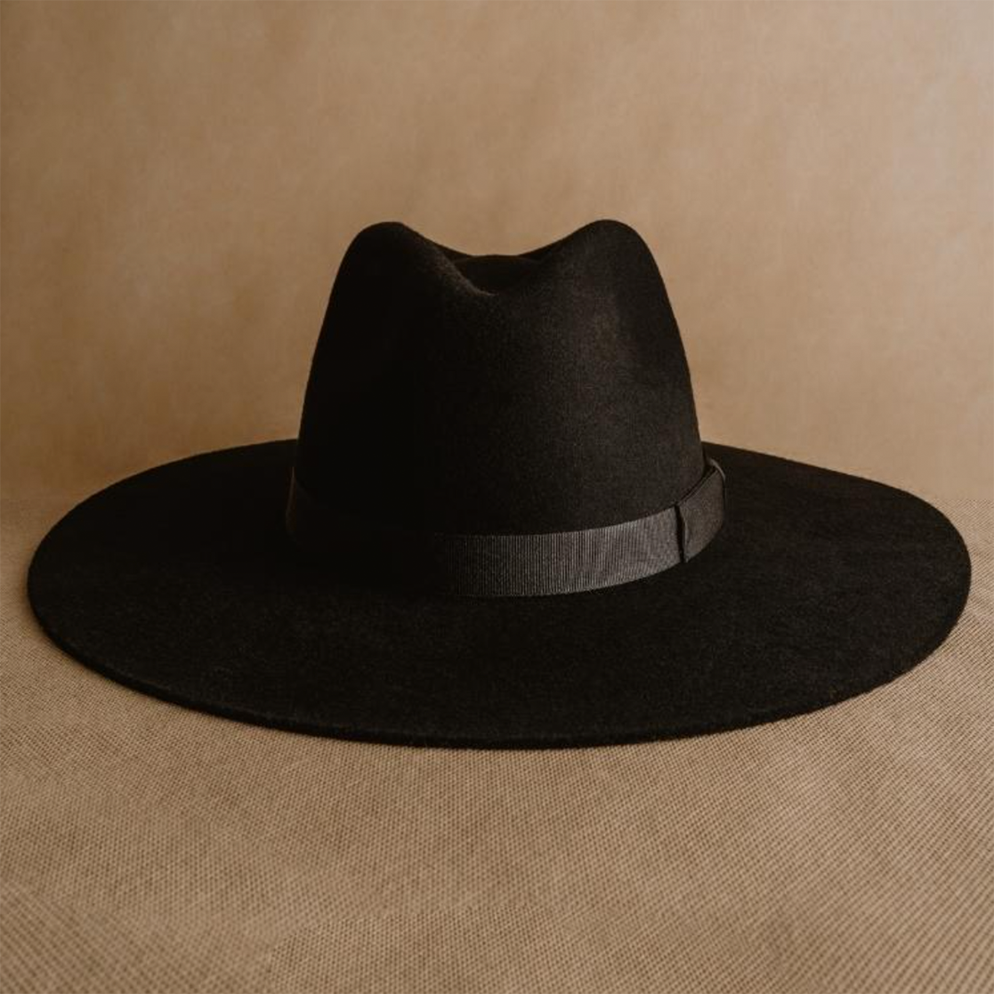 Morelia Black Wide Brim Fedora X Sandoval