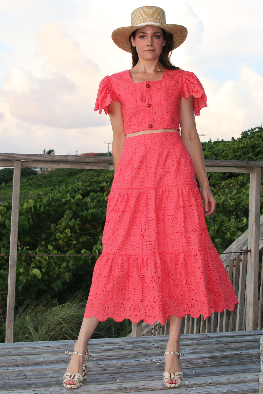       coral-peasant-eyelet-skirt