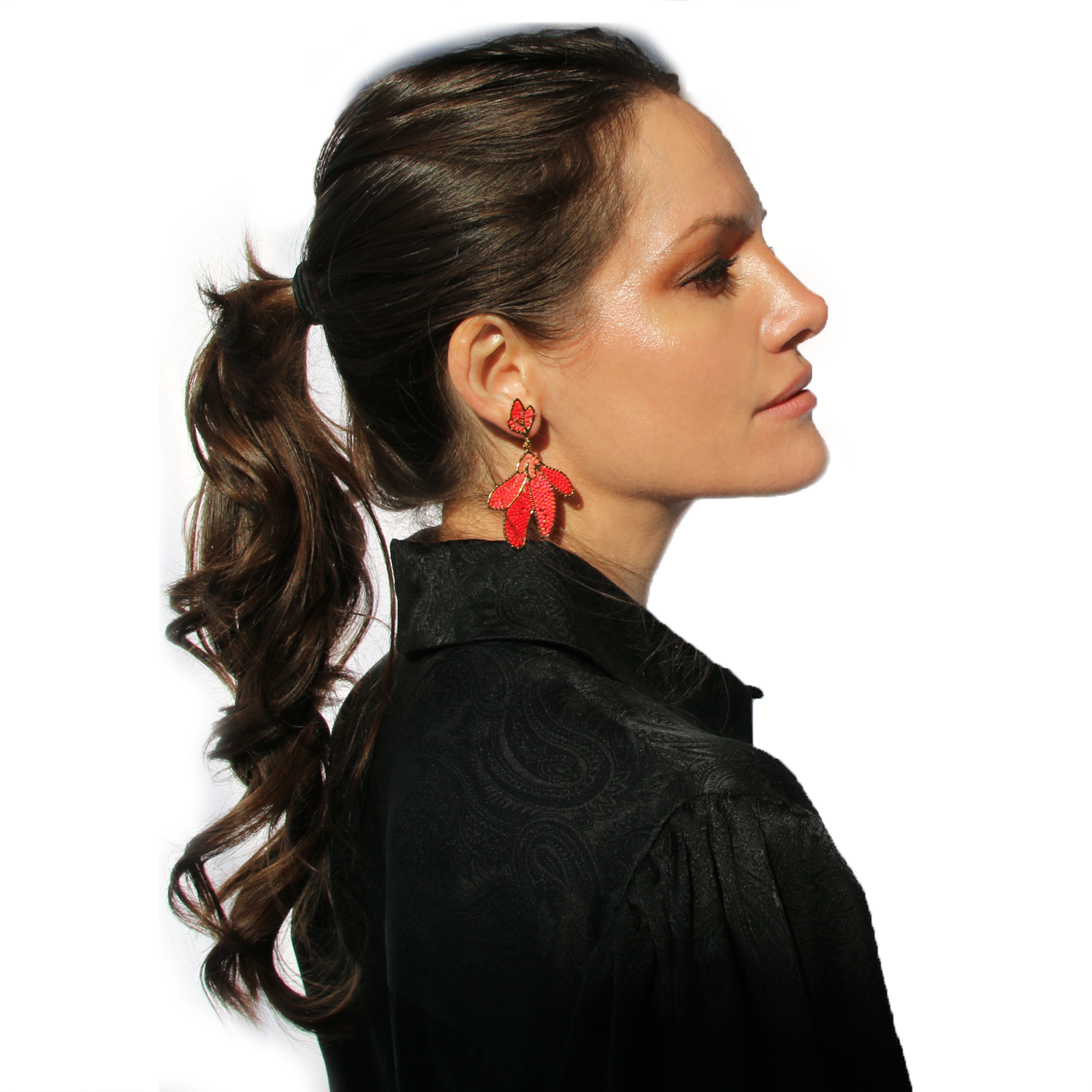    hand-beaded-coral-floral-earrings