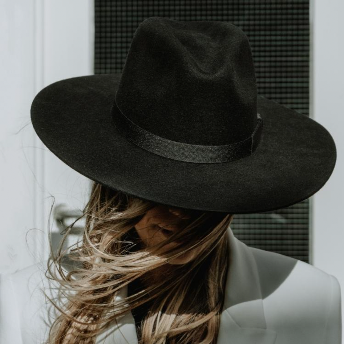 Morelia Black Wide Brim Fedora X Sandoval