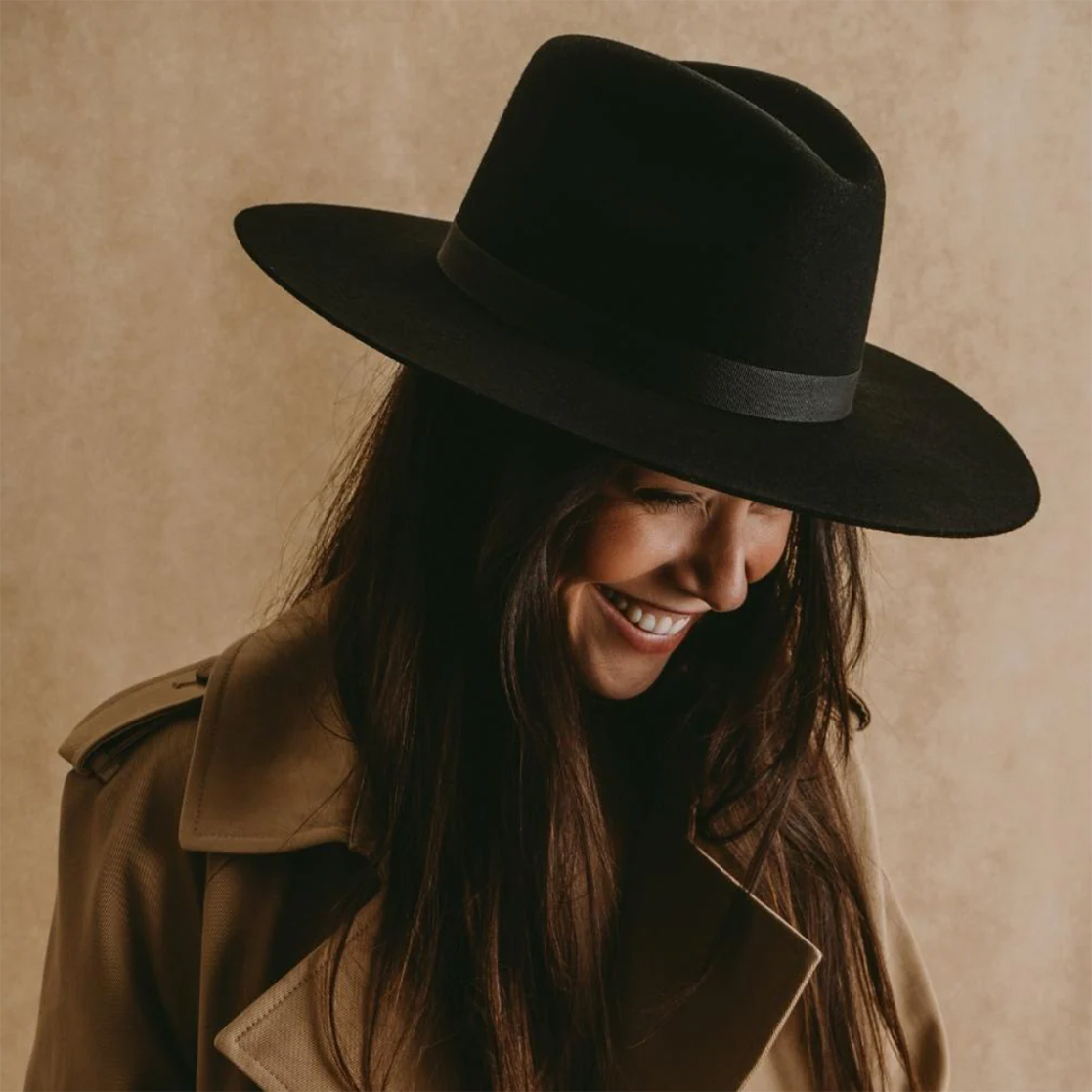 Morelia Black Wide Brim Fedora X Sandoval