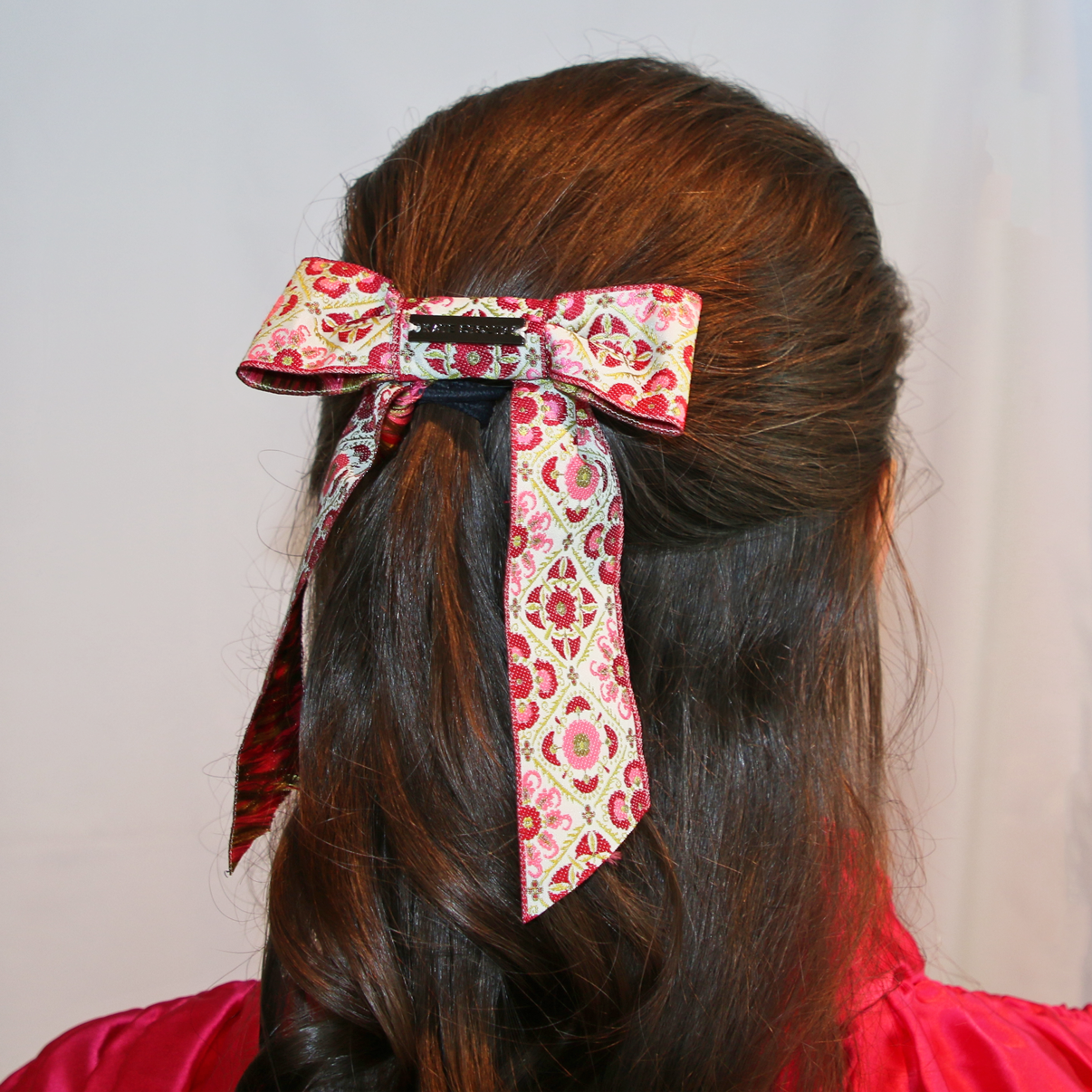 jaquard-floral-ribbon-hair-clip-bow