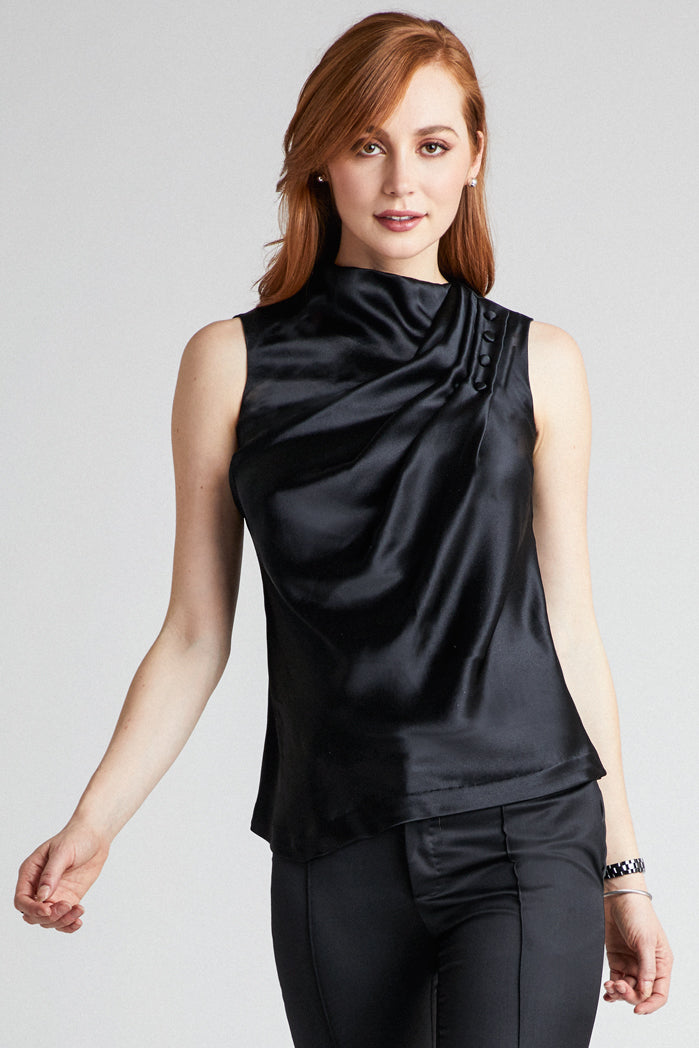 Kate Stoltz draped silk blouse 