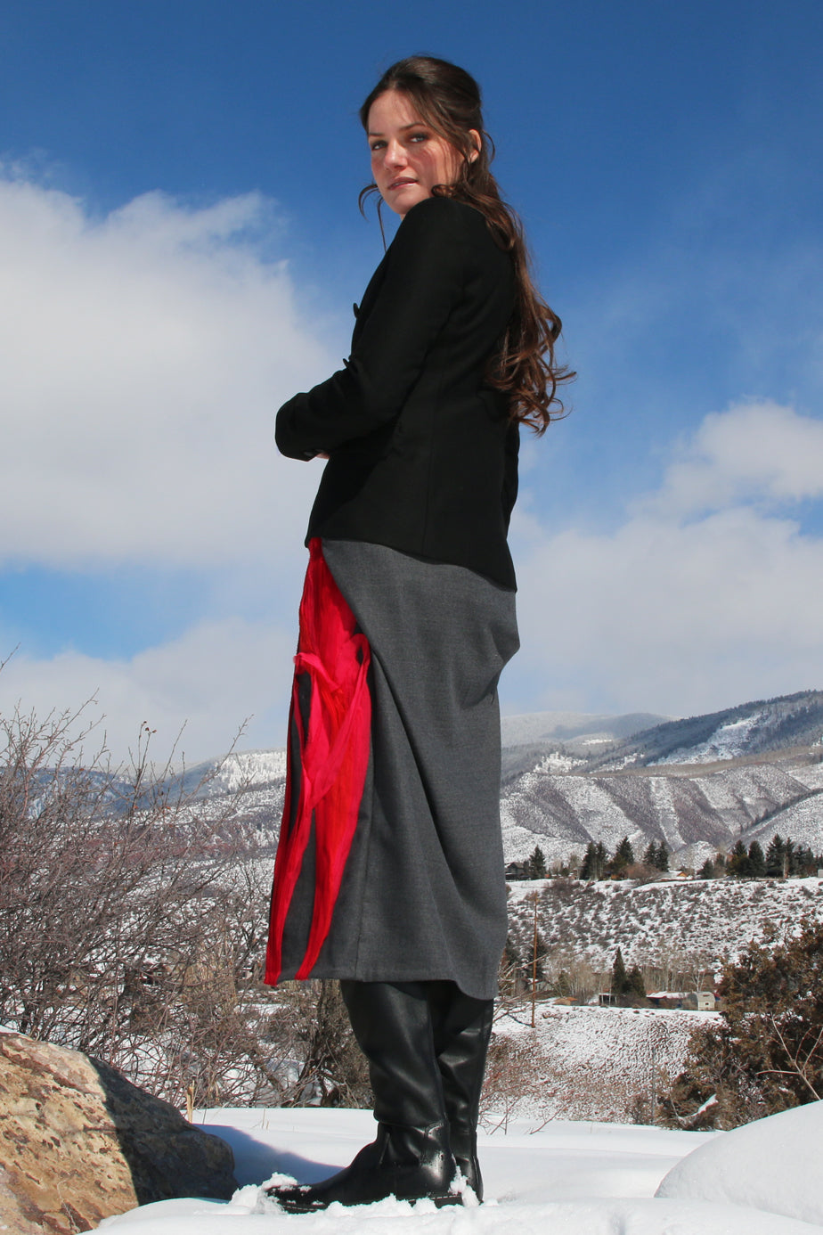 Art Heart Wool Skirt