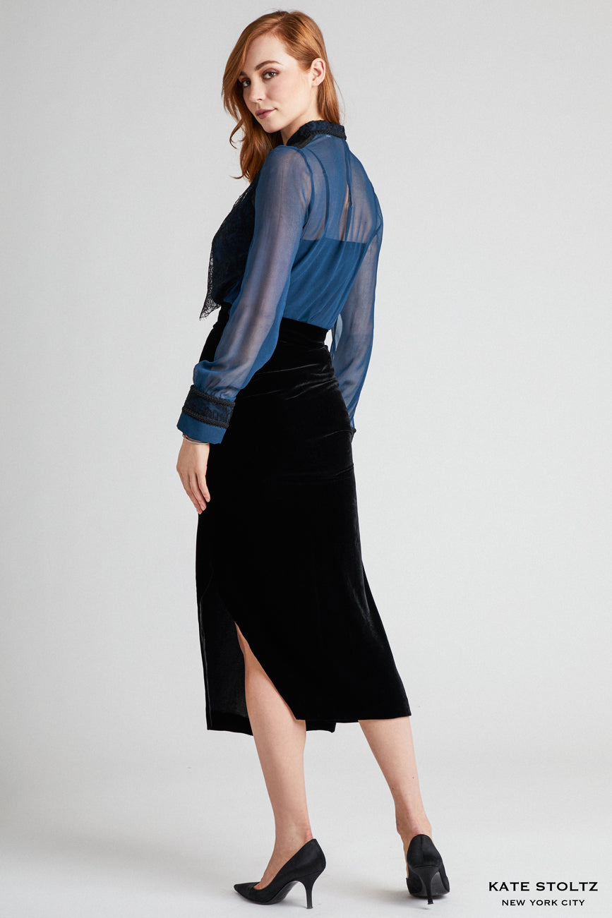 kate stoltz silk chiffon blouse 
