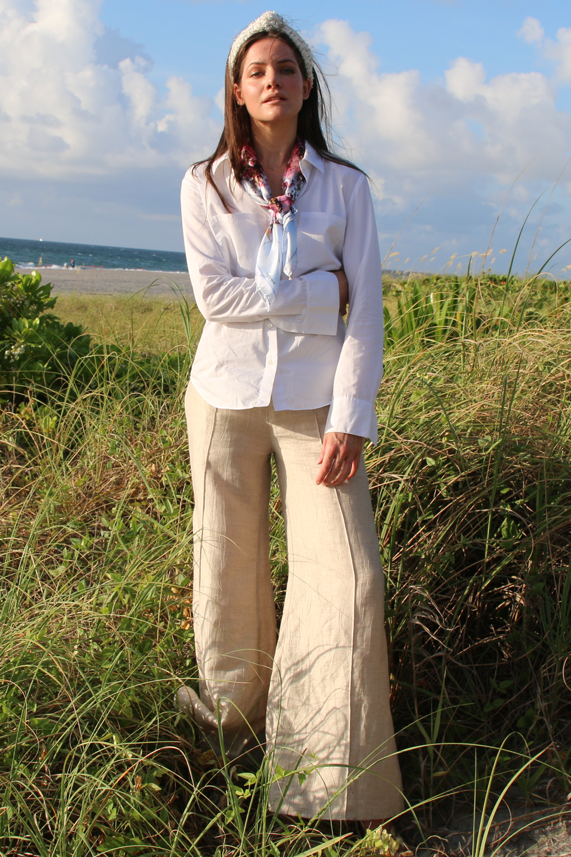     light-tan-stone-flare-pant