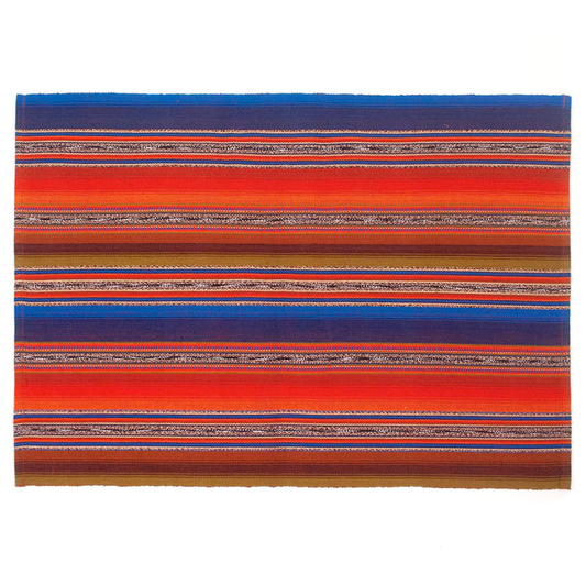 Blue and Orange Sololá Handwoven Placemat