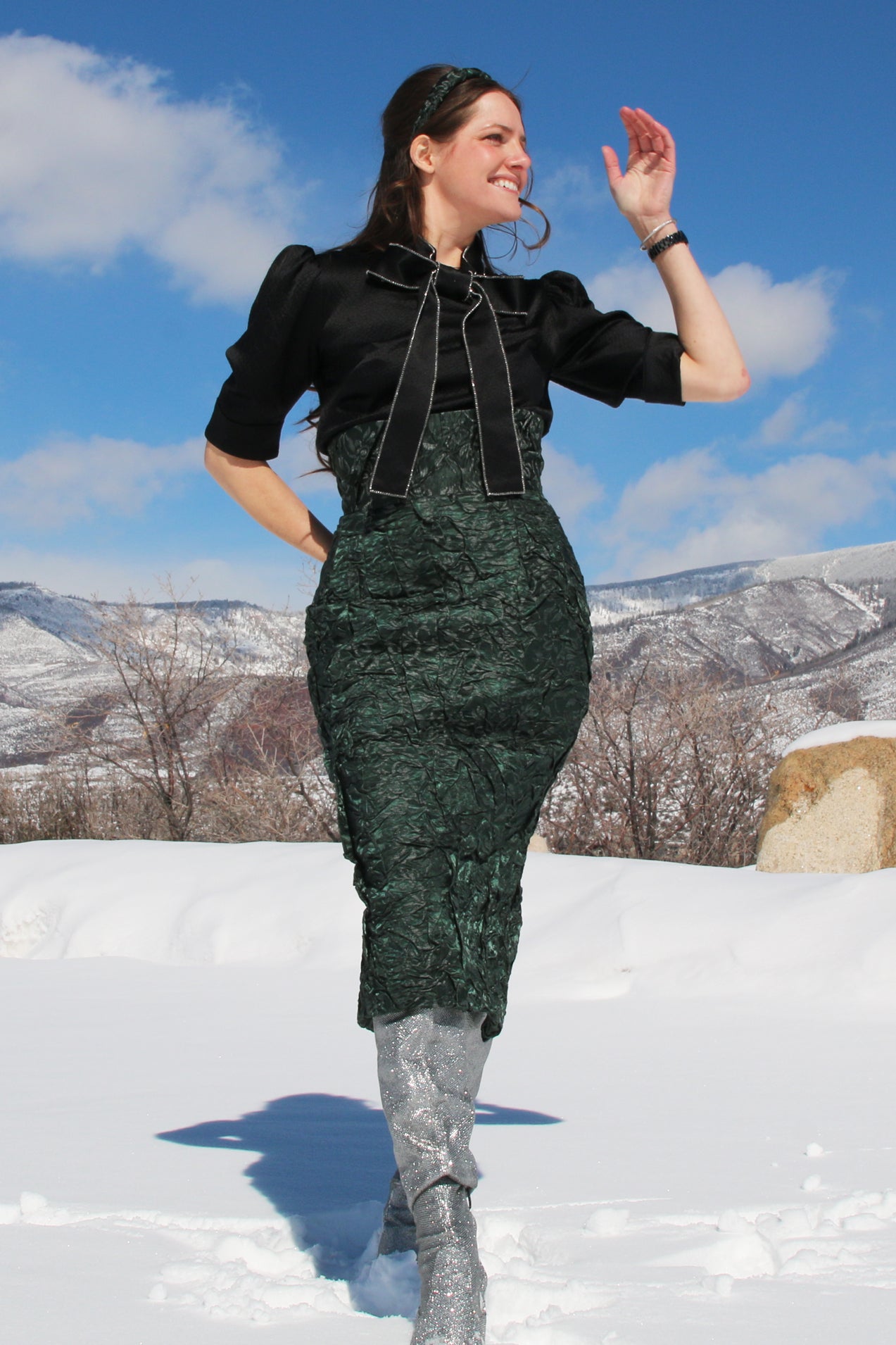 pine-green-high-waisted-skirt