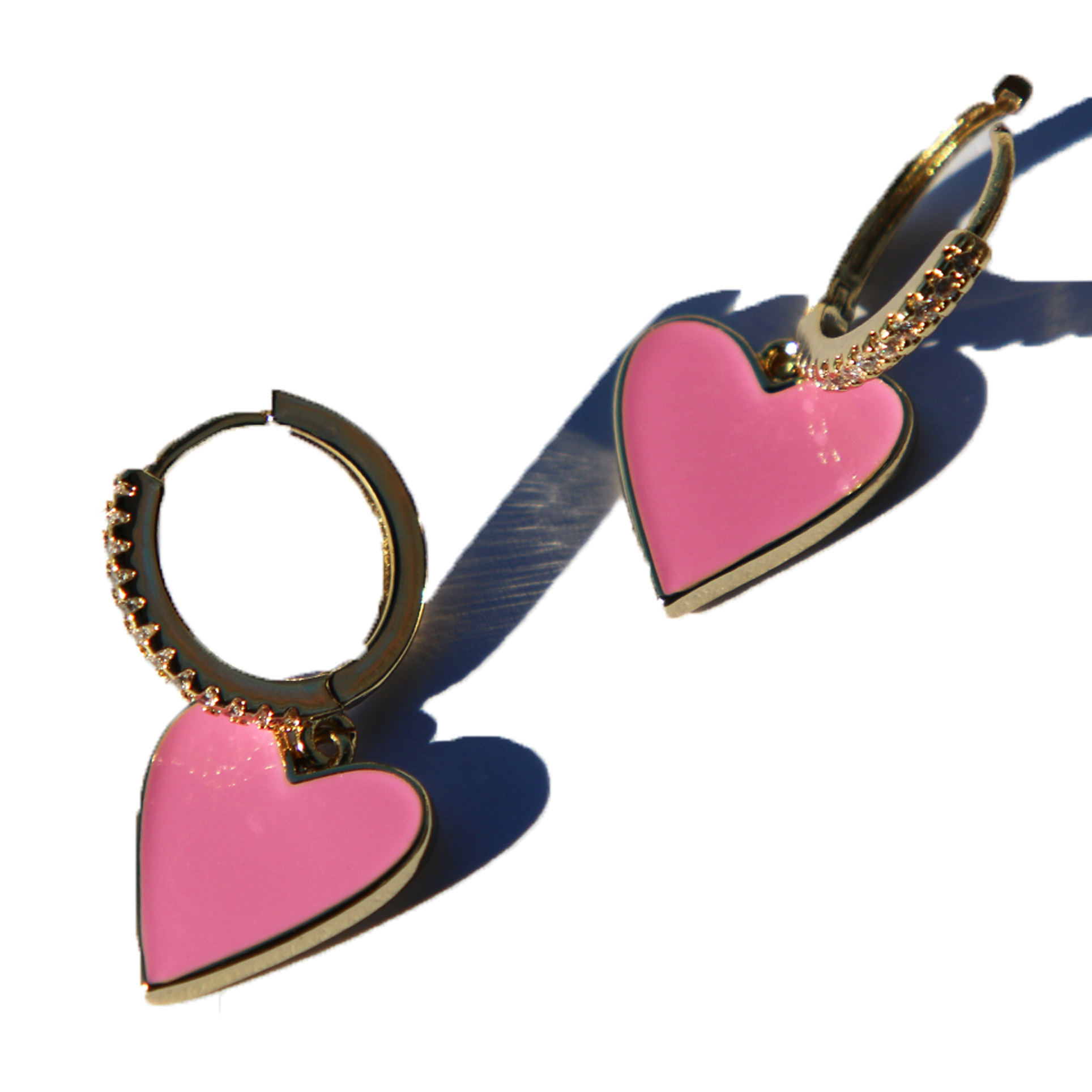 pink-enamel-heart-earring-huggies