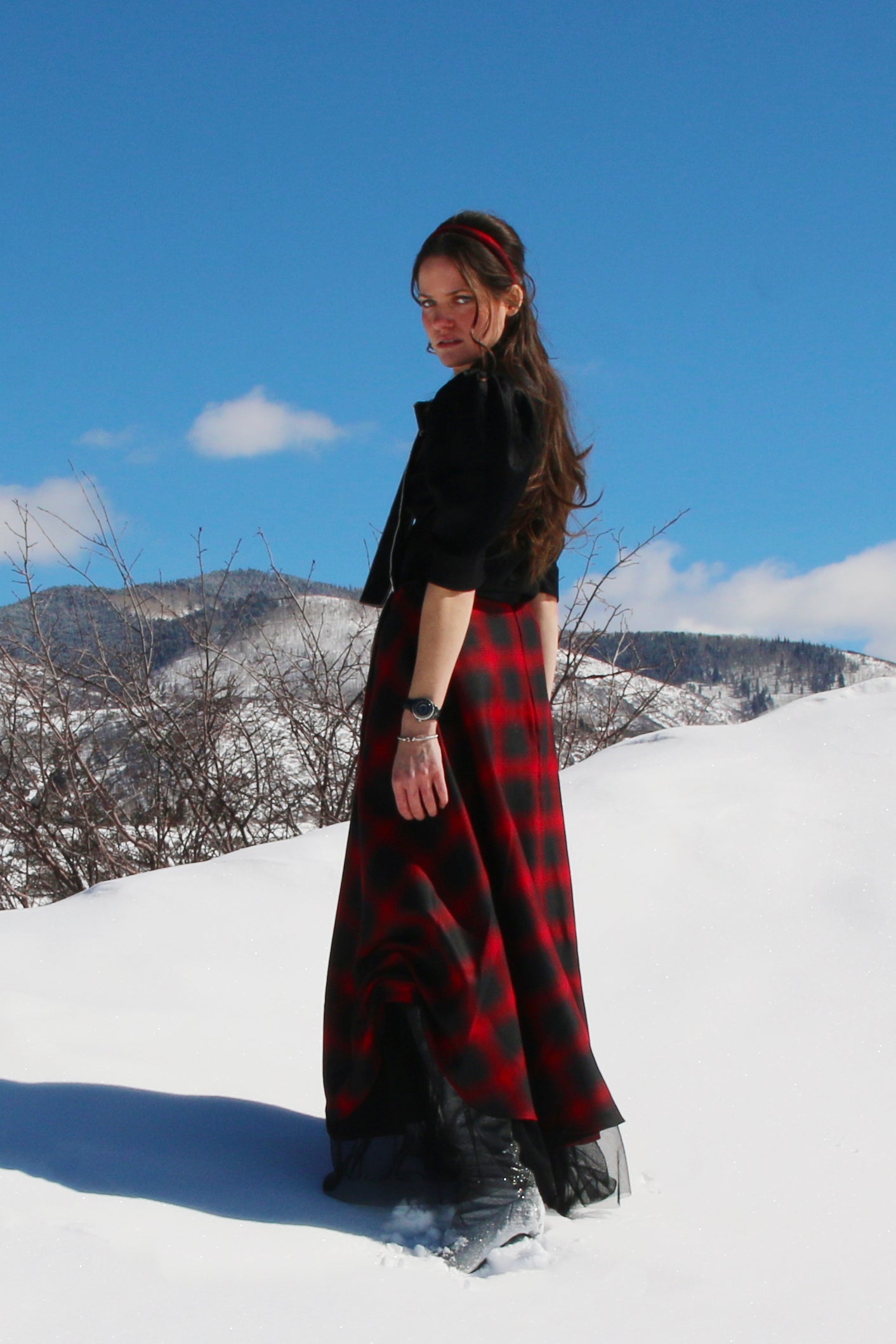 black crystal bow blouse outfit 