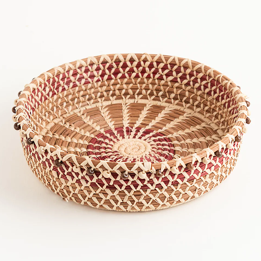 Juanita Wood Bead Basket