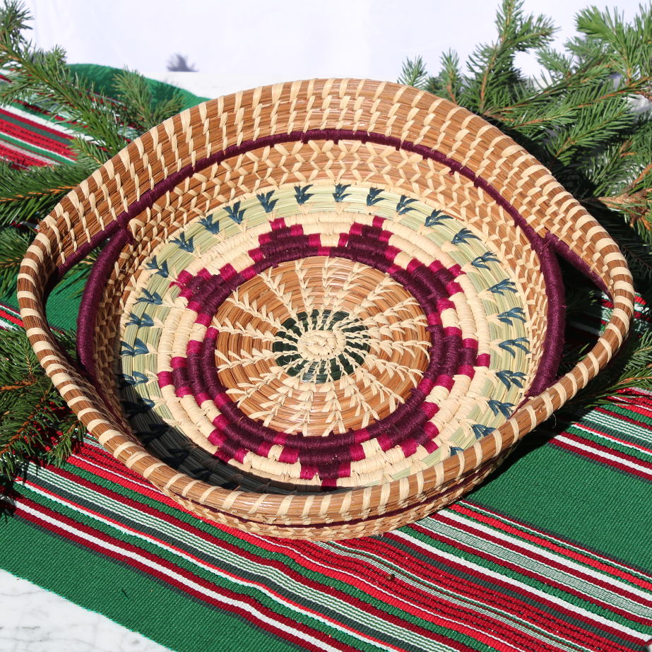 Green Candy Cane Stripe Table Runner