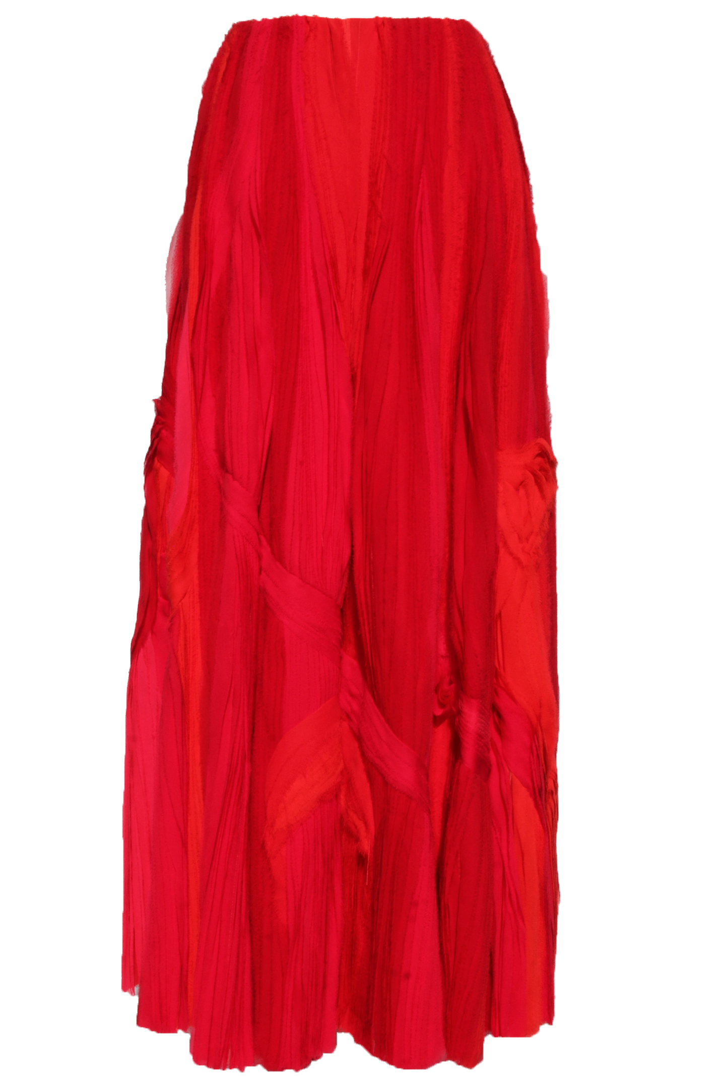 red-silk-chiffon-embroidery-skirt