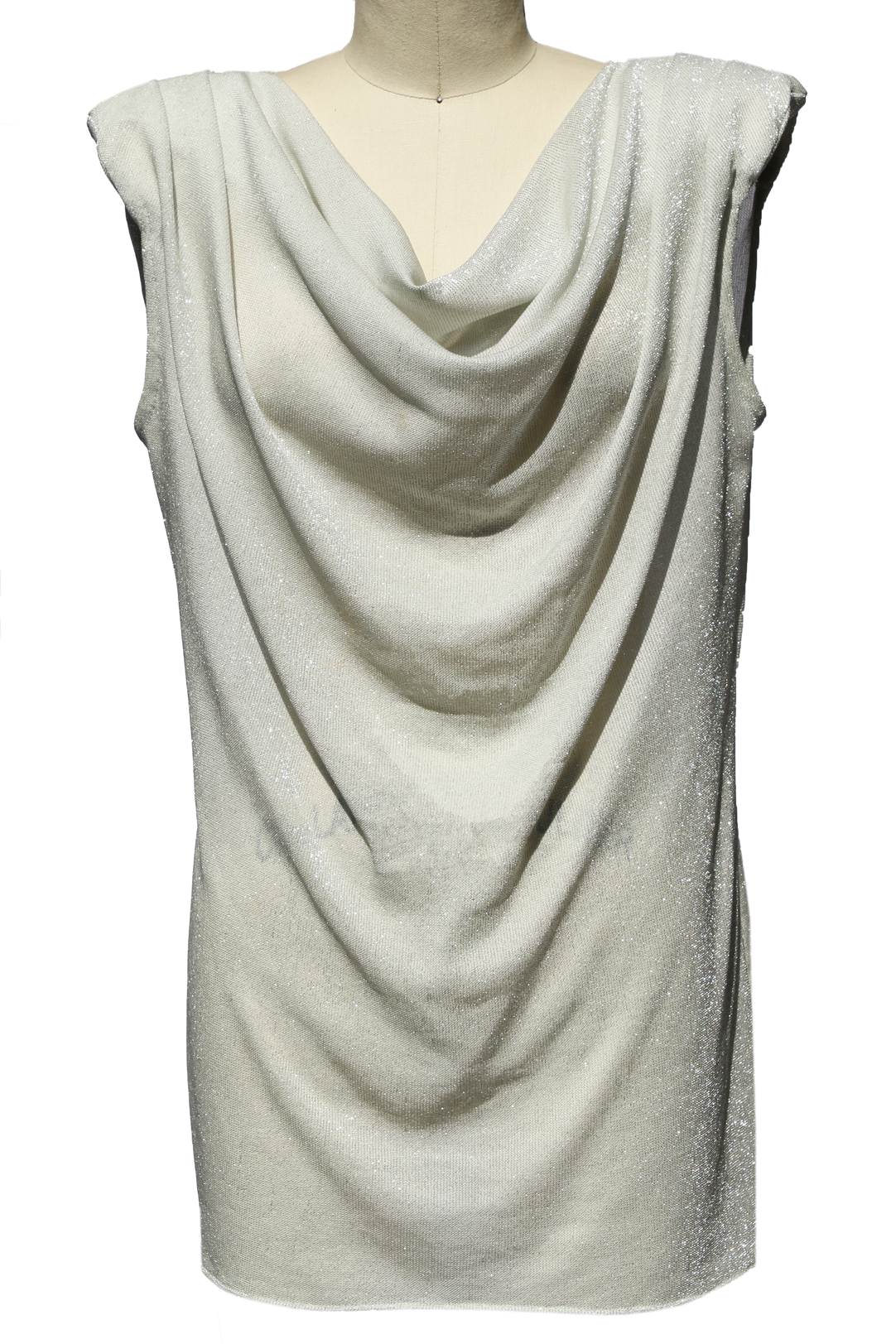 sheer-silver-cowl-neck-blouse