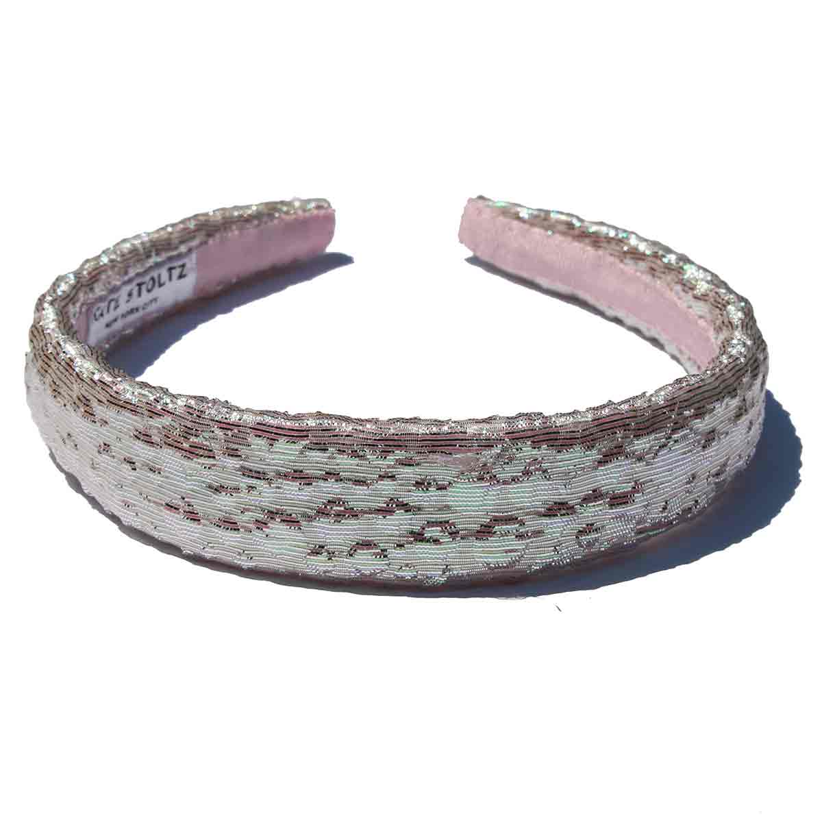 Iridescent Bubble Organza Brocade Headband/ 2 widths