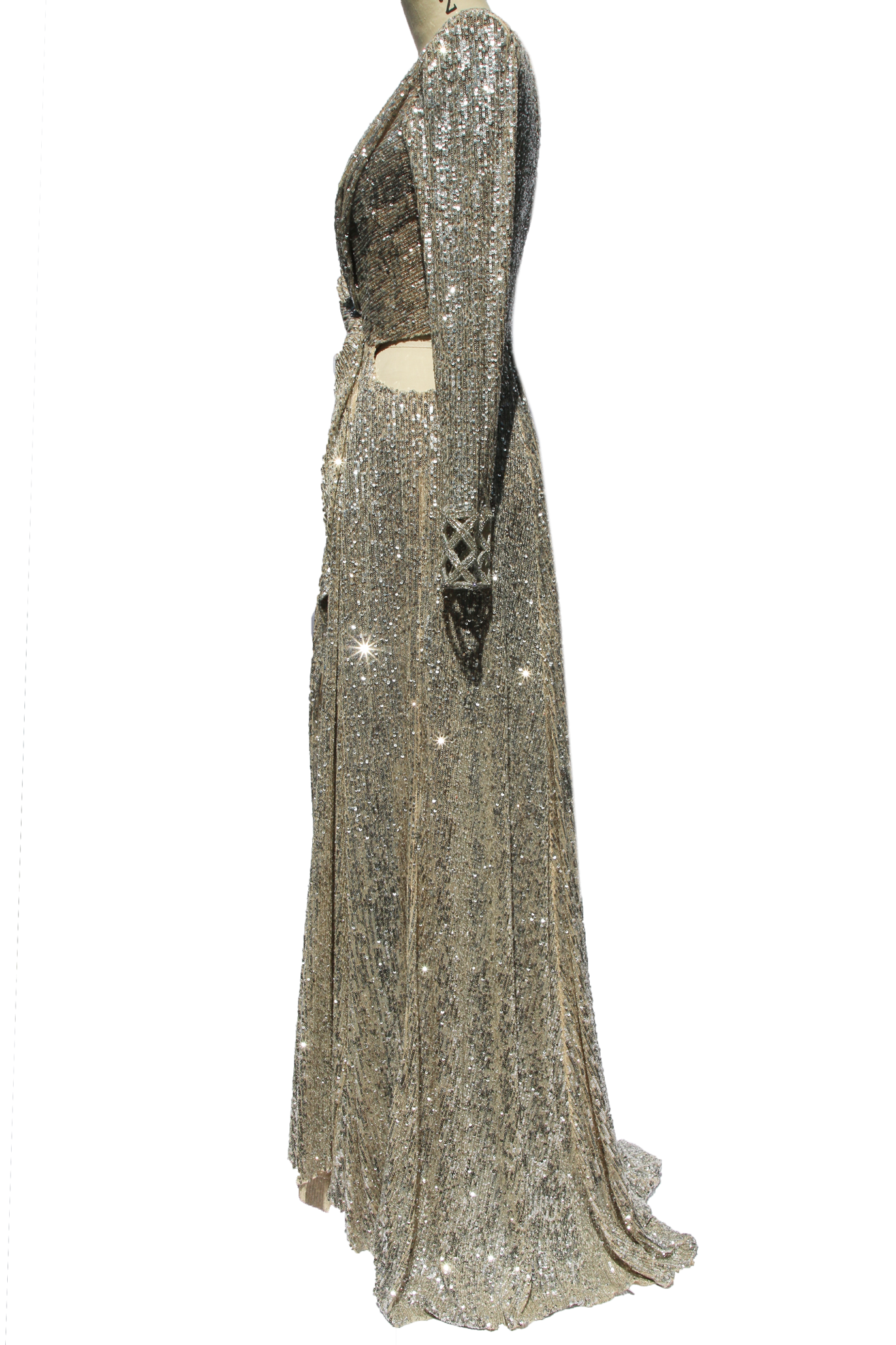 Silver Sequin Gown