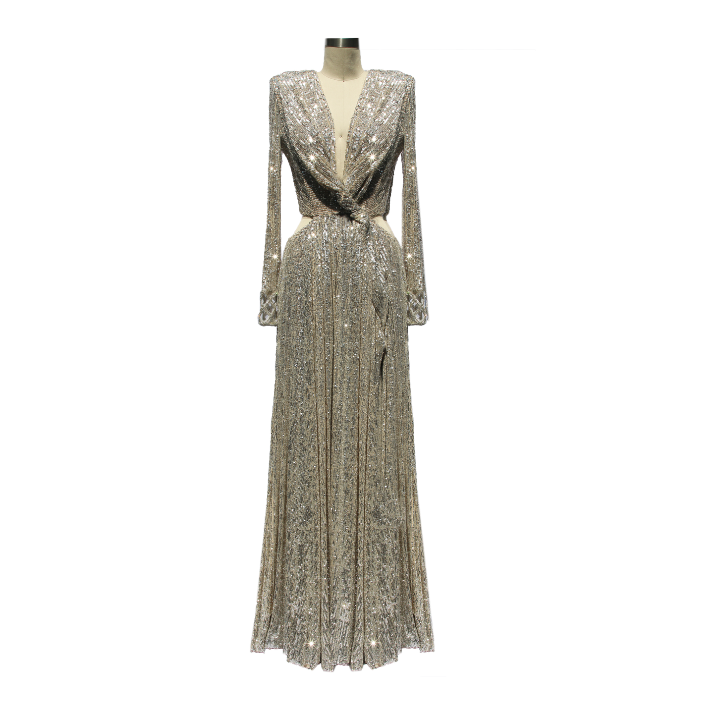 Silver Sequin Gown