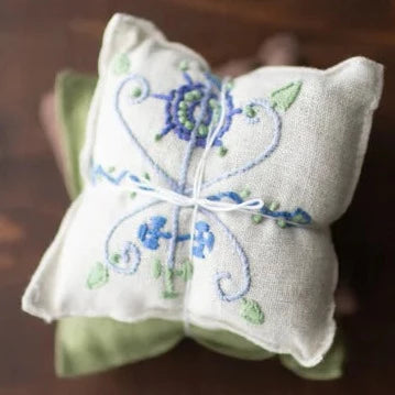 veve ogoun lavender sachet hand embroidered