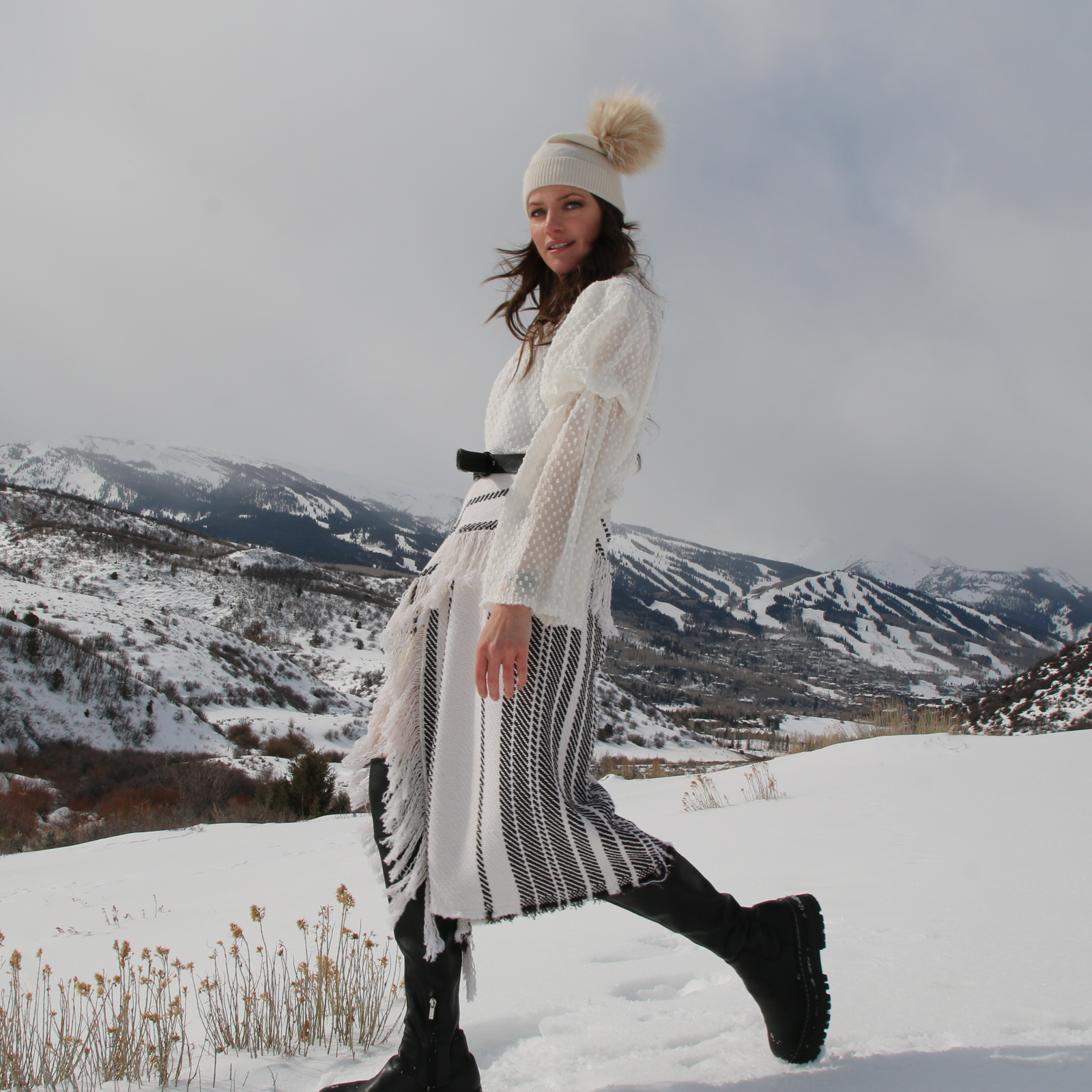 white-woven-striped-cotton-fringed-skirt