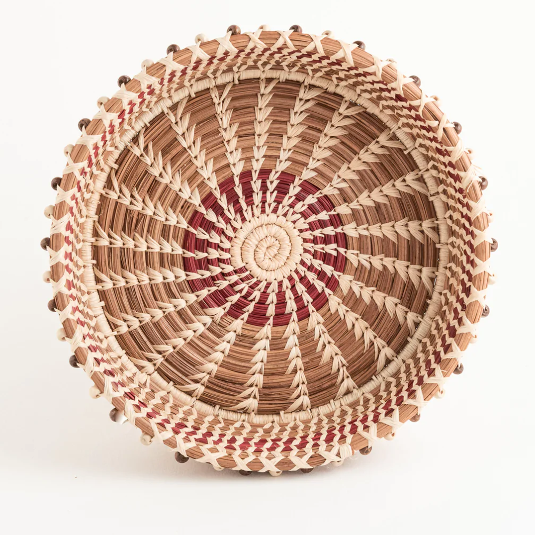 Juanita Wood Bead Basket